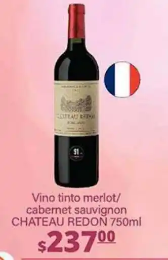 Vino tinto merlot / cabernet sauvignon chateau redon 750ml
