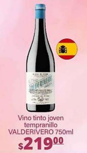 La Comer Vino tinto joven tempranillo valderivero 750ml oferta