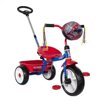 Juguetrón Apache triciclo spiderman cajuela, barra empuje ppb-tsm oferta