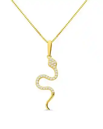 Joyerías Bizzarro Dije de serpiente en oro amarillo 14k con zirconias fp1121y oferta