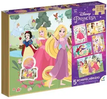 Juguetrón Novelty rompecabeza 5 en 1 caja de madera princesas jca-3097 oferta