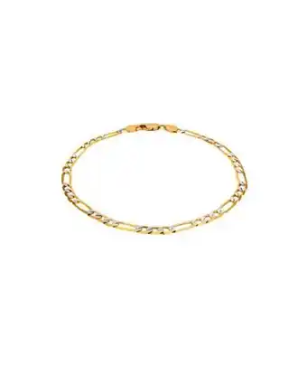 Pulsera hecha de oro amarillo 14k con diamante platinado