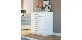 Muebles Dico Cómoda flor de lis blanco oferta