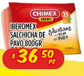 Iberomex Salchicha De Pavo 800gr