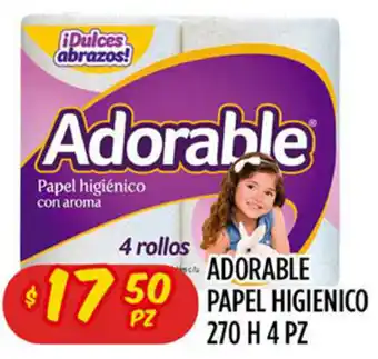 Adorable Papel Higienico 270 H 4 Pz