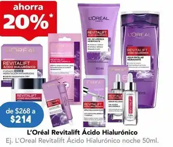 L´oreal revitalift crema facial de noche con ácido hialurónico 50 ml
