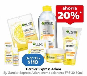 Farmacia San Pablo Garnier crema facial skin active express aclara 50 ml oferta