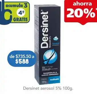 Farmacia San Pablo Dersinet medihealth minoxidil 5% tratamiento de la alopecia androgénica 100 g oferta