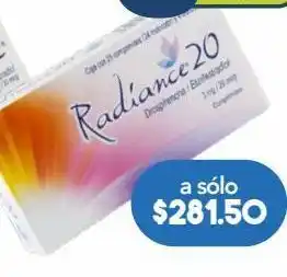 Farmacia San Pablo Radiance 20 con 28 comprimidos caja oferta
