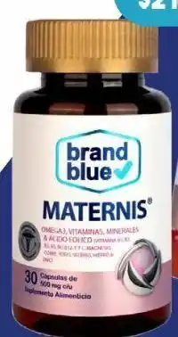 Farmacia San Pablo Brand blue con omega 3 y ácido fólico suplemento alimenticio maternis 30 cápsulas oferta