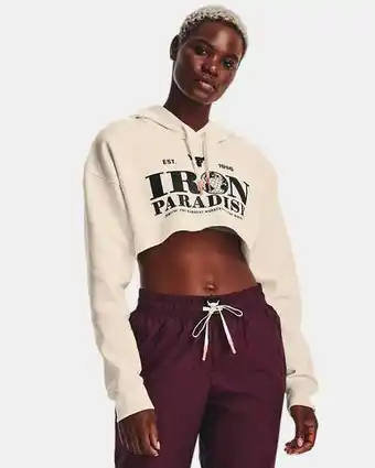 Women's project rock crop fleece hoodie
