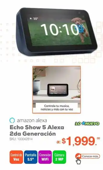 RadioShack Amazon echo show 5 alexa 2da generación / azul oferta