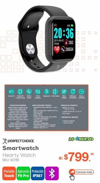 Smartwatch perfect choice hearty watch / negro