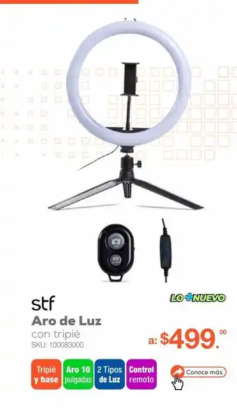 RadioShack Aro de luz con tripié para celular stf instant star/ negro / 10 pulg. oferta