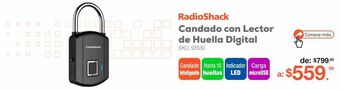 RadioShack Candado con lector de huella digital oferta