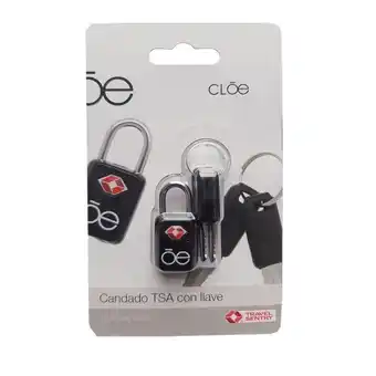 Candado tsa con llave negro cloe