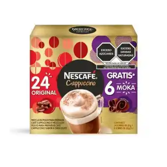 Sam's Club Cappuccino original nescafé 24 pzas + 6 pzas moka oferta