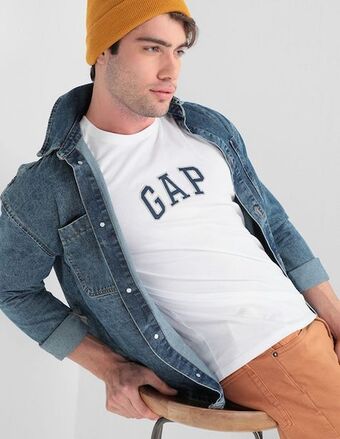 GAP Playera cuello redondo para hombre oferta