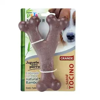 Sears Juguete hueso tríple de bambú grande sabor tocino acuario lomas oferta
