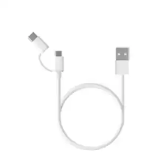 Mi 2-in-1 usb cable micro usb to type c 30cm white xiaomi