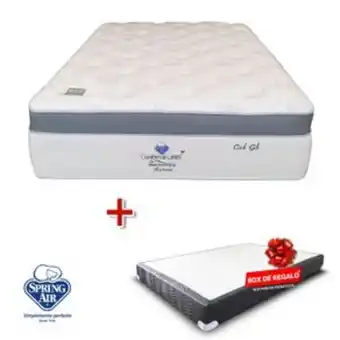 El Bodegón Colchón spring air cool gel rochester + box matrimonial oferta