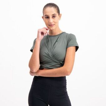 Skechers Playera crop manga corta skechers sport fitness para mujer oferta
