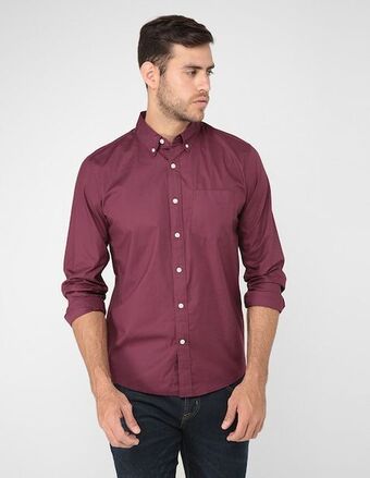 GAP Camisa casual de algodón manga larga para hombre oferta