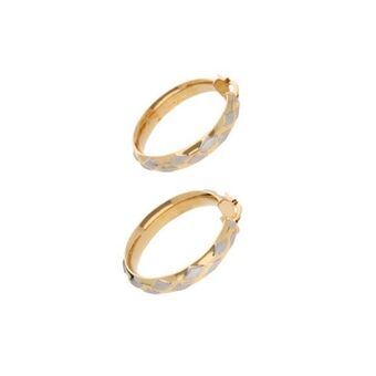 Nacional Monte de Piedad Arracadas huecas en oro amarillo 14 kilates. oferta