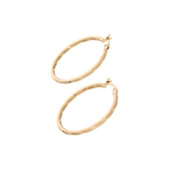 Nacional Monte de Piedad Arracadas tubulares en oro amarillo 14 kilates. oferta