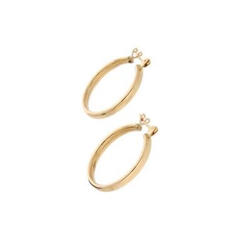 Nacional Monte de Piedad Arracadas lisas en oro amarillo 14 kilates. oferta