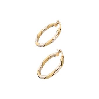 Nacional Monte de Piedad Arracadas diseño especial en oro dos tonos 14 kilates. oferta