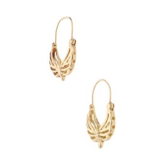 Nacional Monte de Piedad Arracadas caladas en oro amarillo 14 kilates. oferta
