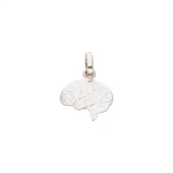 Nacional Monte de Piedad Dije diseño especial motivo cerebro en oro blanco 14 kilates. oferta