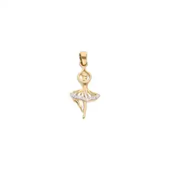 Nacional Monte de Piedad Dije calado motivo bailarina con sintéticos en oro amarillo 14 kilates. oferta