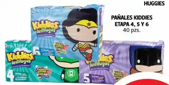 Farmacias Guadalajara PAÑALES KIDDIES ETAPA 4,5 Y 6 40 pzs. oferta