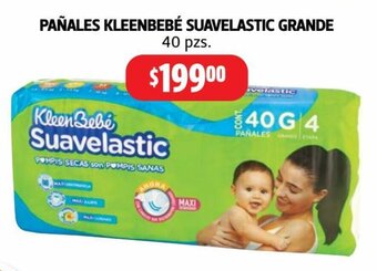 Farmacias Guadalajara PAÑALES KLEENBEBÉ SUAVELASTIC GRANDE 40 pzs. oferta
