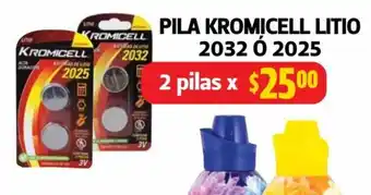 Farmacias Guadalajara PILA KROMICELL LITIO 2032 Ó 2025 2 pilas oferta