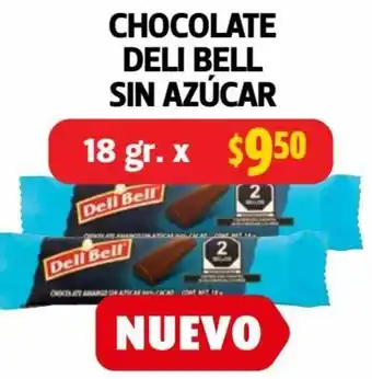 Farmacias Guadalajara CHOCOLATE DELI BELL SIN AZÚCAR 18g oferta