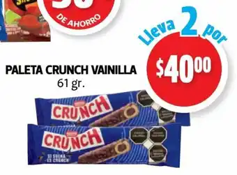 Farmacias Guadalajara PALETA CRUNCH VAINILLA 61g Lleva 2 por oferta