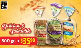 Farmacias Guadalajara PAN BUENO MULTIGRANO, CENTENO O BLANCO 500g oferta