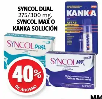 SYNCOL DUAL 275/300 mg. SYNCOL MAX O KANKA SOLUCIÓN