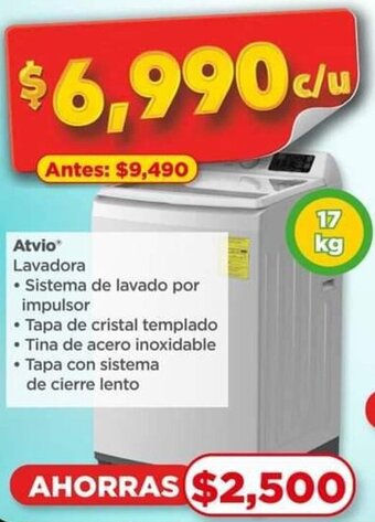 Bodega Aurrerá Atvio Lavadora 17 kg oferta