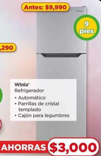Bodega Aurrerá Winia Refrigerador 9 pies oferta