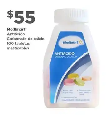 Medimart Antiácido Carbonato de calcio 100 tabletas masticables