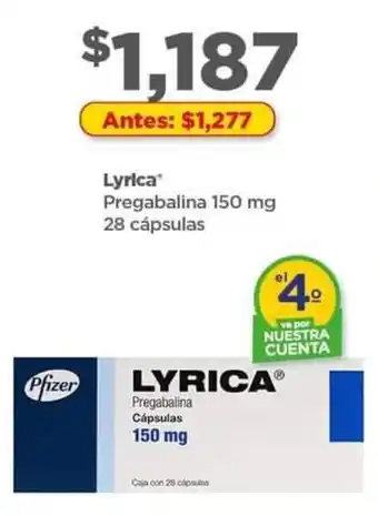 Lyrica* Pregabalina 150 mg 28 cápsulas