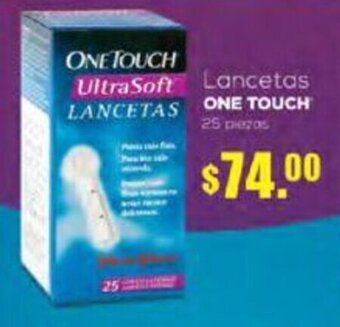 Farmacias Similares LANCETAS ONE TOUCH 25 piezas oferta