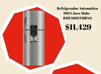Refrigerador Automático 360 L Inox Mabe - RME360FZMRXO
