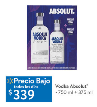 Vodka Absolut 750ml + 375ml
