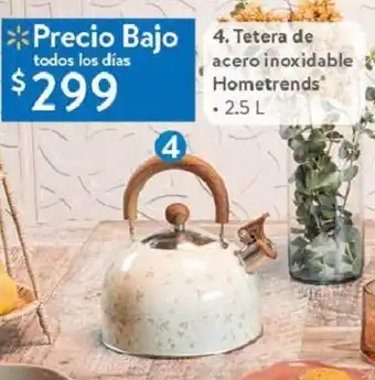 Walmart Tetera de acero inoxidable Hometrends • 2.5 L oferta