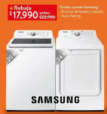 Walmart Combo Lavado Samsung 20 kg / 24 kg oferta